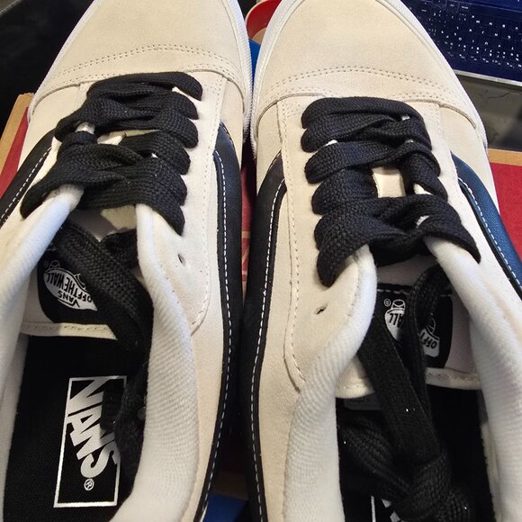 Vans Knu Skool Sneakers Suede White Black VN0009QCYB2 Mens Size 12 Skateboarding - Picture 7 of 9